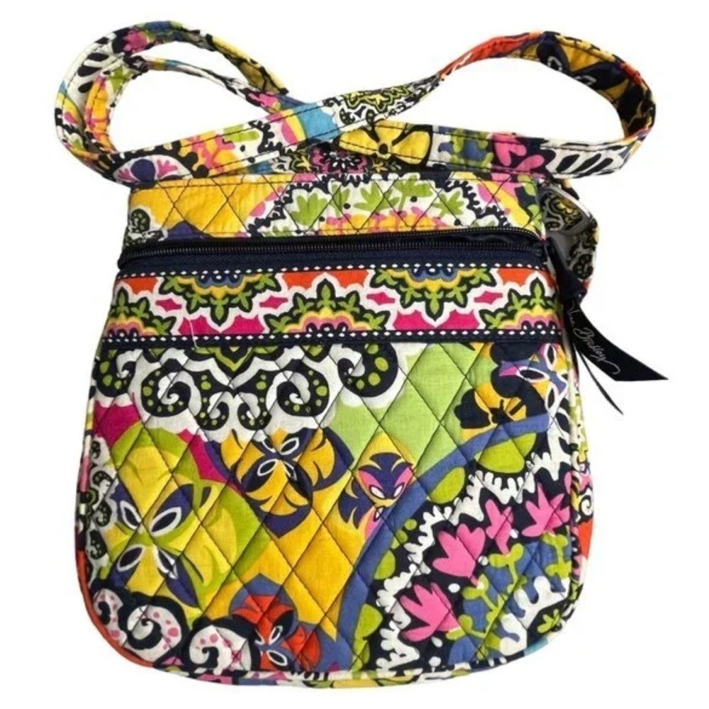 Vera Bradley RIO Hipster Shoulder Bag Zip Pockets Floral Retired Medium